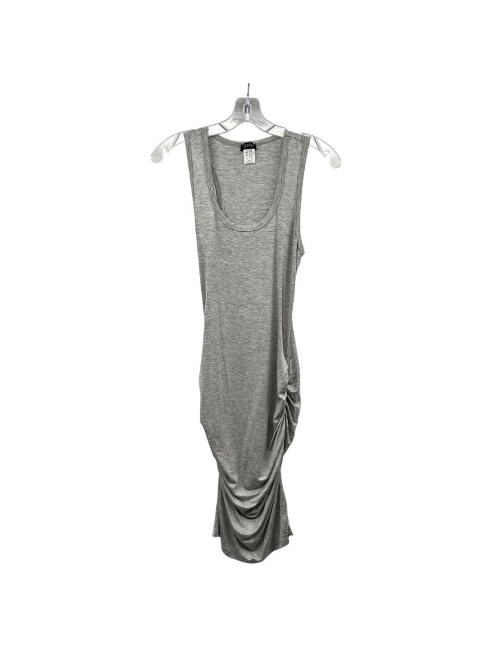 Venus Womens Heather Gray Bodycon Tank Dress Ruched Size Small